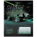 Тетрадь 12 л. BRAUBERG, клетка, обложка картон, "SUPER CAR", 106465 106465