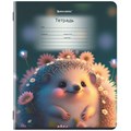 Тетрадь 12 л. BRAUBERG, косая линия, обложка картон, ЗВЕРУШКИ, 107289 107289