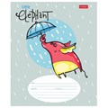Тетрадь 12 л. HATBER линия, обложка картон, "Little Elephant" (5 видов в спайке), 12Т5В2 106549