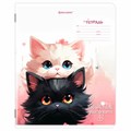 Тетрадь 18 л. BRAUBERG клетка, обложка картон, КОТИКИ, 107300 107300