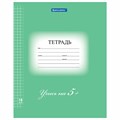 Тетрадь 18 л. BRAUBERG ЭКО "5-КА", клетка, обложка плотная мелованная бумага, ЗЕЛЕНАЯ, 402987 402987 - фото 272563