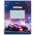 Тетрадь 18 л. BRAUBERG, клетка, обложка картон, SPORT CARS, 107298 107298