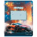 Тетрадь 18 л. BRAUBERG, клетка, обложка картон, SPORT CARS, 107298 107298