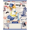 Тетрадь 18 л. HATBER клетка, обложка картон, "Корги_LIFE" (5 видов в спайке), 18Т5В1 106544