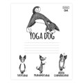 Тетрадь 24 л., HATBER, клетка, обложка картон, "Animals Yoga" (5 видов), 24Т5В1 105425