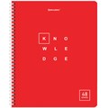Тетрадь А5 48 л. BRAUBERG, гребень, клетка, обложка картон, "Knowledge" (микс в спайке), 404339 404339