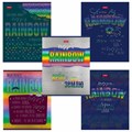Тетрадь А5 48 л. HATBER скоба, клетка, металлизированный картон, "Rainbow" (5 видов в спайке), 48Т5мтлВ1 404477 - фото 273781