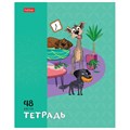 Тетрадь А5 48 л., HATBER скоба, клетка, обложка картон, "Dog mafia" (микс в спайке), 083566, 48Т5В1 405274