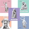Тетрадь А5 48 л., ПЗБМ, скоба, клетка, Soft Touch, "Ой, девочки" (5 видов), 24147 405004 - фото 274085