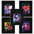 Тетрадь А5, 48 л. BRAUBERG, скоба, клетка, глянцевый лак, "Anime" (микс в спайке), 404348 404348 - фото 274192