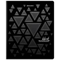 Тетрадь А5, 48 л., BRAUBERG, скоба, клетка, матовая ламинация, выборочный лак, "Black" (микс в спайке), 404375 404375