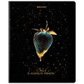 Тетрадь А5, 48 л., BRAUBERG, скоба, клетка, матовая ламинация, фольга, "Black&Gold" (микс в спайке), 404370 404370