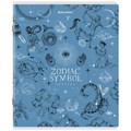 Тетрадь А5, 48 л., BRAUBERG, скоба, клетка, матовая ламинация, фольга, "Zodiac Symbol" (микс в спайке), 404369 404369