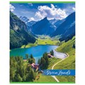 Тетрадь А5, 48 л., HATBER-ECO скоба, офсет №2 ЭКОНОМ, клетка, обложка мелованная бумага, "GreenLand", 075791, 48Т5D1 404490