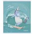Тетрадь А5, 48 л., ПЗБМ, скоба, клетка, матовая ламинация, фольга, блестки, "Юникорнизация" (5 видов), 027934 404211