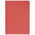 Тетрадь 60 л. в клетку обложка кожзам под лён, сшивка, B5 (179х250мм), КОРАЛЛОВЫЙ, BRAUBERG PASTEL, 403873 403873