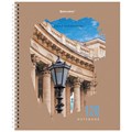 Тетрадь А5 120 л. BRAUBERG, гребень, клетка, твёрдая обложка, "Города" (микс в спайке), 404449 404449