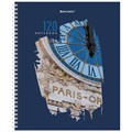 Тетрадь А5 120 л. BRAUBERG, гребень, клетка, твёрдая обложка, "Города" (микс в спайке), 404449 404449