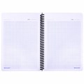 Тетрадь А5 80 л. BRAUBERG "Metropolis", спираль пластиковая, клетка, обложка пластик, СИНИЙ, 404744 404744