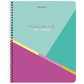 Тетрадь А5 80 л. BRAUBERG, гребень, клетка, обложка картон, "Multicolor" (микс в спайке), 404416 404416