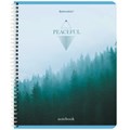 Тетрадь А5 96 л. BRAUBERG, гребень, клетка, обложка картон, "Безмятежность" (микс в спайке), 404423 404423
