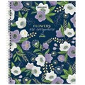 Тетрадь А5 96 л. BRAUBERG, гребень, клетка, твёрдая обложка, "Flowers" (микс в спайке), 404444 404444