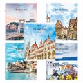 Тетрадь А5, 96 л. BRAUBERG, скоба, линия, обложка картон, "Traveling" (микс в спайке), 404439 404439 - фото 275366
