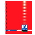 Тетрадь А5, 96 л., BRAUBERG, гребень, клетка, обложка картон, "INDAY", 400526 400526