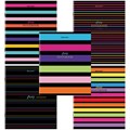 Тетрадь А5, 96 л., BRAUBERG, скоба, клетка, глянцевая ламинация, "Color Stripes", 404430 404430 - фото 275458