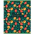 Тетрадь А5, 96 л., BRAUBERG, скоба, клетка, глянцевая ламинация, "Wild Flowers", 404429 404429