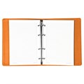 Тетрадь на кольцах А5 (180х220 мм), 120 листов, под кожу, клетка, BRAUBERG "Joy", оранжевый/светло-оранжевый, 129992 129992
