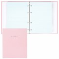 Тетрадь на кольцах А5 175х215 мм, 120 л., твердый картон, матовая ламинация, клетка, BRAUBERG "Minimal pink", 404998 404998