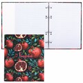 Тетрадь на кольцах А5 175х215 мм, 120 листов, твердый картон, фольга, клетка, BRAUBERG, "Pomegranate", 404720 404720