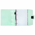 Тетрадь на кольцах А5 175х220 мм, 120 л., пластик, на липучке, с разделителями, BRAUBERG, Мятный, 404638 404638