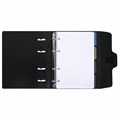 Тетрадь на кольцах А5 175х220 мм, 120 л., пластик, на липучке, с разделителями, BRAUBERG, Черный, 404637 404637