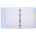 Тетрадь на кольцах А5 175х220 мм, 120 л., пластик, с резинкой и разделителями, BRAUBERG, Голубой, 404633 404633