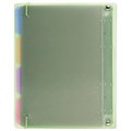Тетрадь на кольцах А5 175х220 мм, 120 л., пластик, с резинкой и разделителями, BRAUBERG, Зеленый, 404632 404632