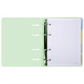 Тетрадь на кольцах А5 175х220 мм, 120 л., пластик, с резинкой и разделителями, BRAUBERG, Зеленый, 404632 404632