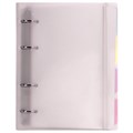 Тетрадь на кольцах А5 175х220 мм, 120 л., пластик, с резинкой и разделителями, BRAUBERG, Розовый, 404634 404634