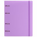 Тетрадь на кольцах А5 175х220 мм, 120 л., пластик, с резинкой, BRAUBERG, Сиреневый, 404620 404620