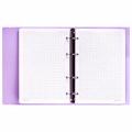 Тетрадь на кольцах А5 175х220 мм, 120 л., пластик, с резинкой, BRAUBERG, Сиреневый, 404620 404620