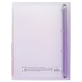 Тетрадь на кольцах БОЛЬШАЯ 305х235 мм А4, 120 л., пластик, с разделителями, BRAUBERG, Фиолетовый, 404623 404623