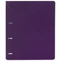 Тетрадь на кольцах БОЛЬШАЯ А4 (240х310 мм), 120 листов, под кожу, клетка, BRAUBERG "Joy", фиолетовый/светло-фиолетовый, 404506 404506
