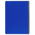 Тетрадь А4 80 л. BRAUBERG "Metropolis", спираль пластиковая, клетка, обложка пластик, СИНИЙ, 404741 404741