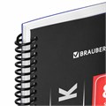 Тетрадь А4 80 л. BRAUBERG "Metropolis", спираль пластиковая, клетка, обложка пластик, СИНИЙ, 404741 404741