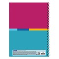 Тетрадь А4, 80 л., BRAUBERG, гребень, клетка, обложка твердая, "Color", 404055 404055