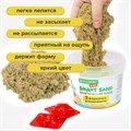 Песок для лепки кинетический BRAUBERG KIDS, песочный, 500 г, 2 формочки, ведерко, 665094 665094