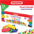Пластилин классический ПИФАГОР "Веселая такса", 24 цвета, 360 г, СО СТЕКОМ, 106676 106676