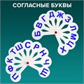 Веер-касса (гласные, согласные) ПИФАГОР, набор 2 шт., европодвес, 227393 227393