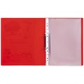 Папка для портфолио школьника/дошкольника, А4, 2 кольца, 10 файлов, красный пластик, ЮНЛАНДИЯ, 115235 115235